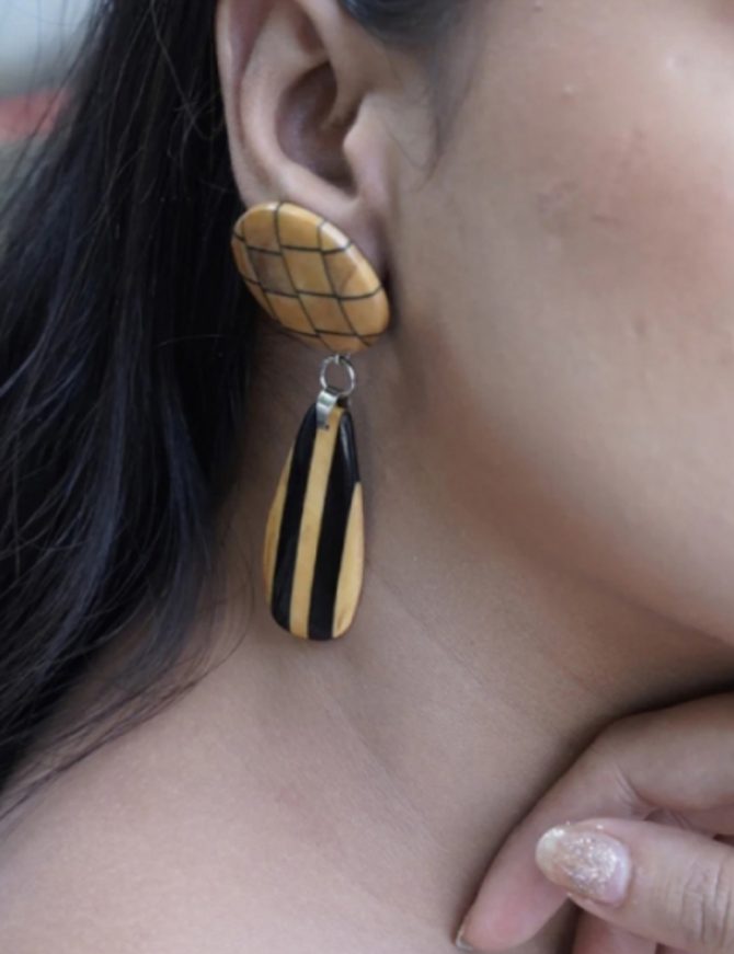 Aadhya Wooden Earrings