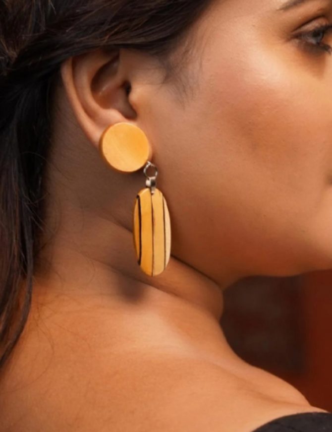 Advika Wooden Earrings