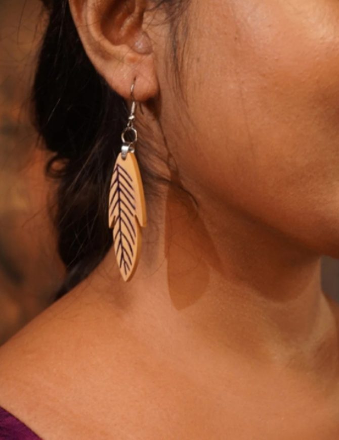 Ahana Wooden Earrings