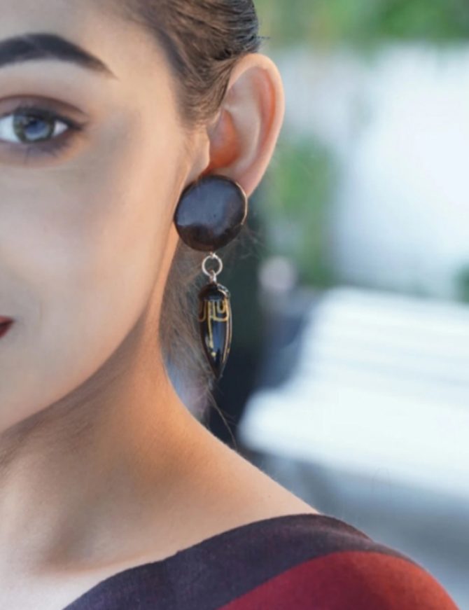Aparna Wooden Earrings