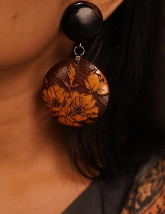 Arjuni Wooden Earrings
