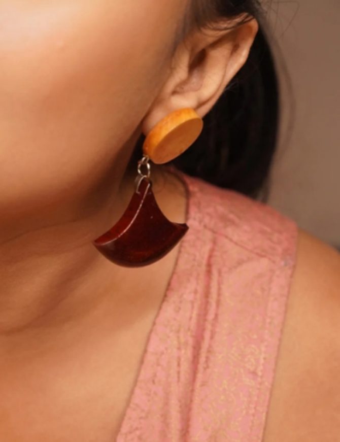 Bharati Wooden Earrings