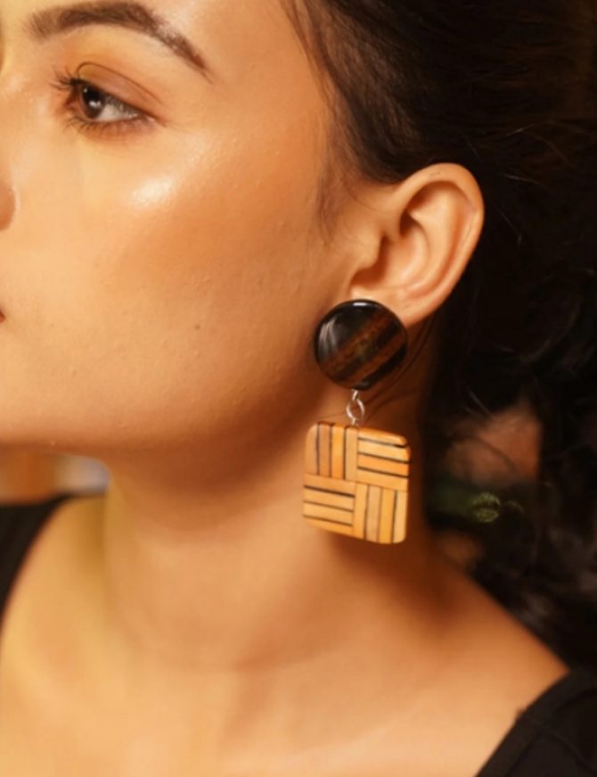 Bhuvana Wooden Earrings