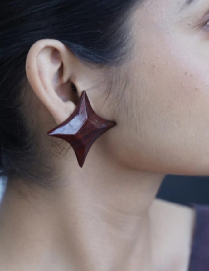 Divya Wooden Earrings