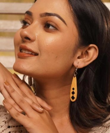 Diya Wooden Earrings
