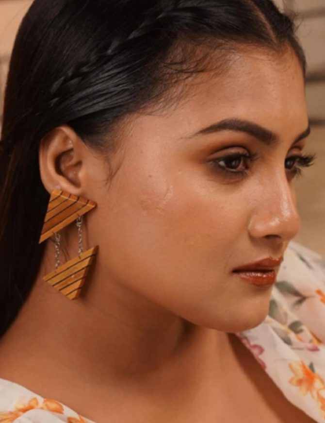 Druhini Wooden Earrings