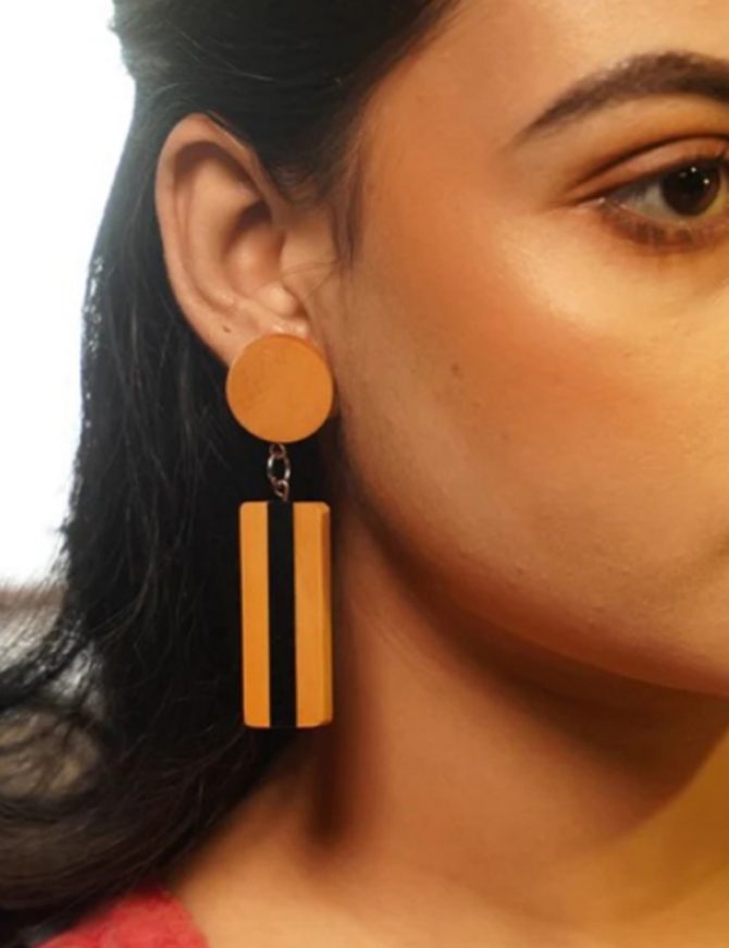 Harini Wooden Earrings