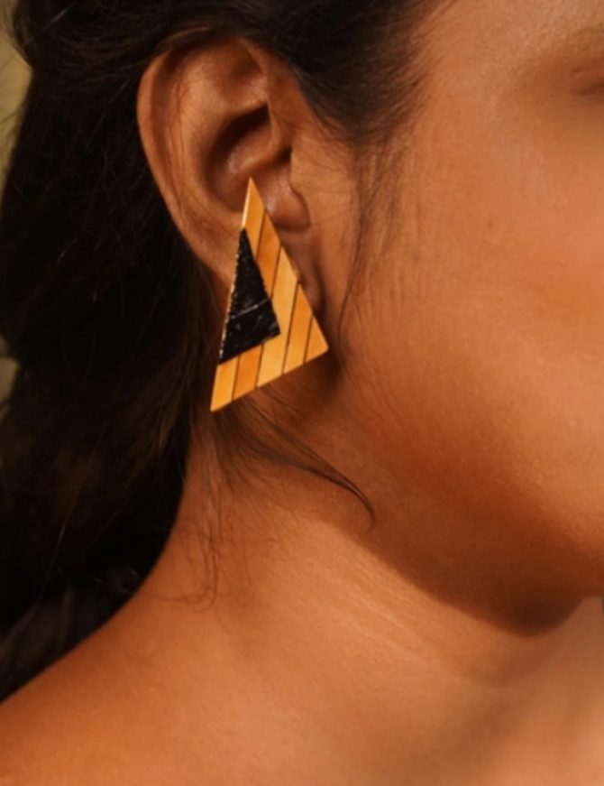 Ishika Wooden Earrings
