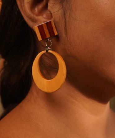 Jahnvi Wooden Earrings