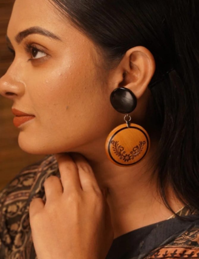 Kalika Wooden Earrings