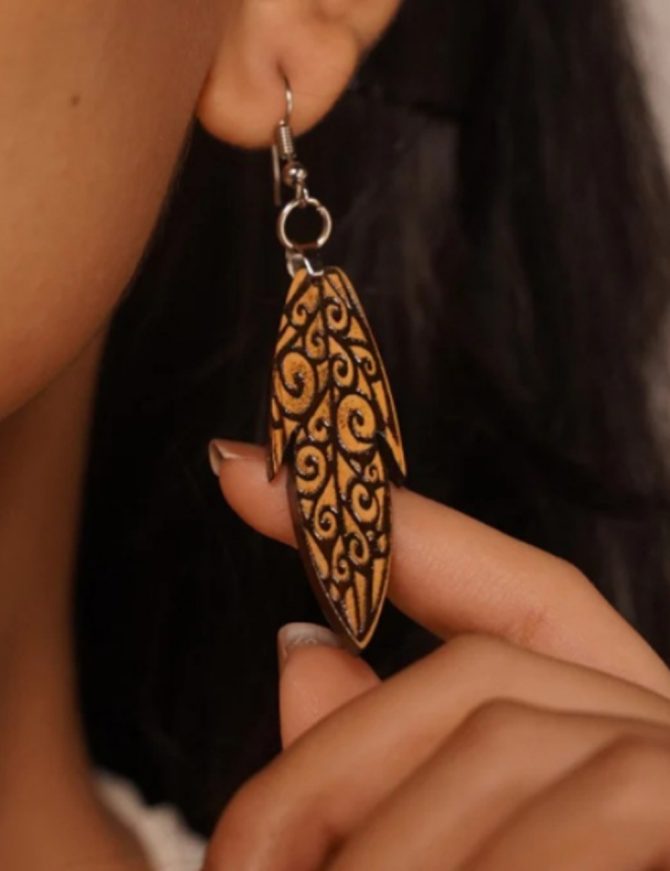 Kalpataru Wooden Earrings