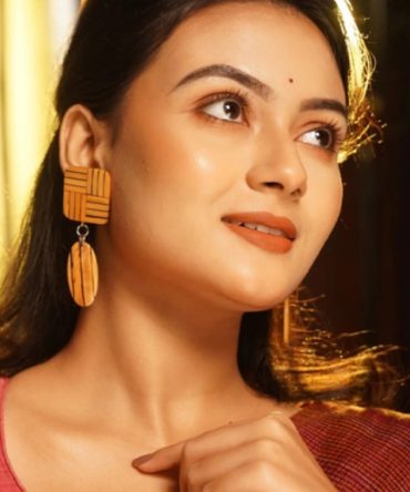 Krishna Wooden Earrings