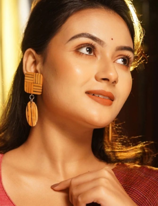 Krishna Wooden Earrings