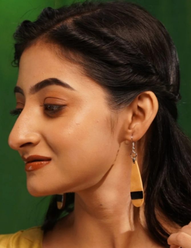 Kumkuma Wooden Earrings
