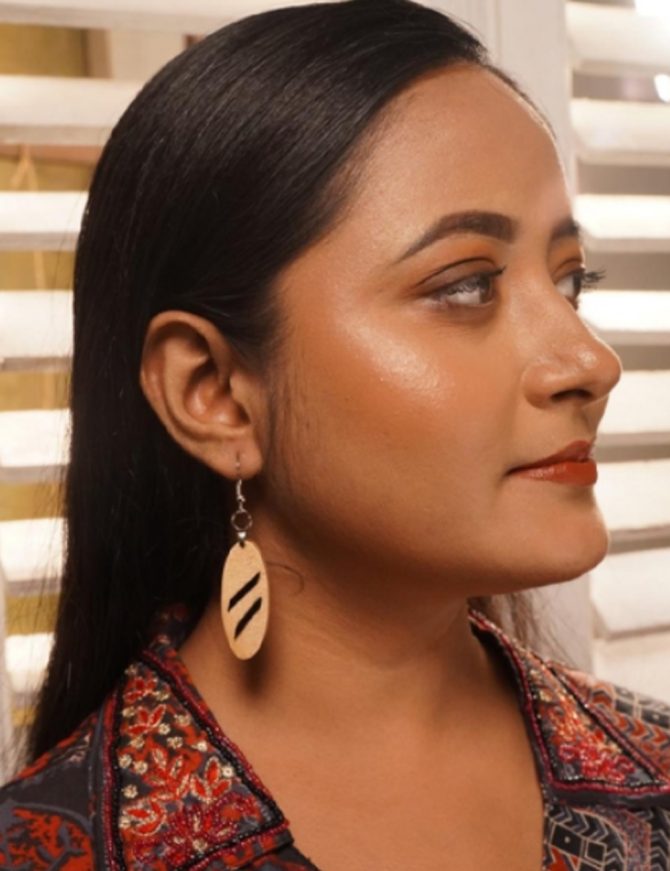 Laksha Wooden Earrings