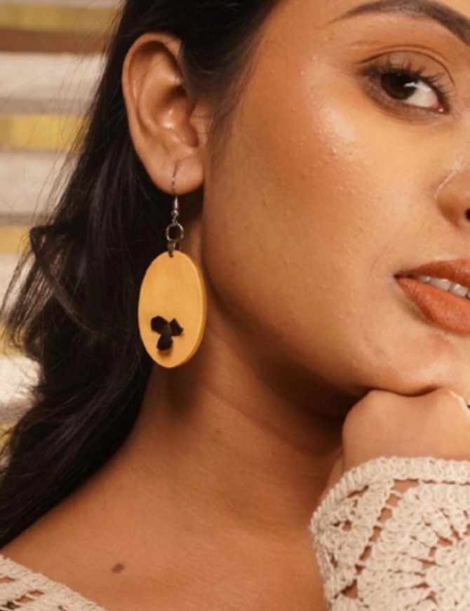 Latika Wooden Earrings