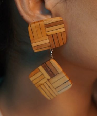 Madhavi Wooden Earrings