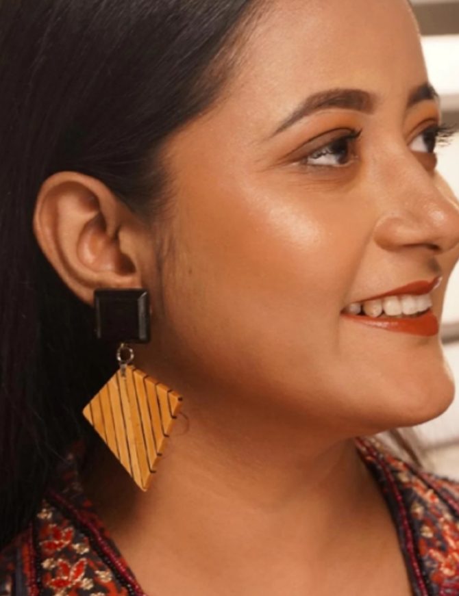 Mahek Wooden Earrings