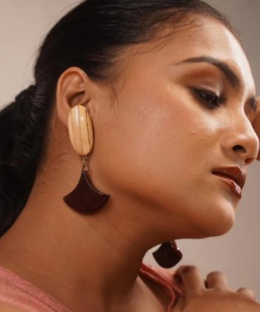 Nakshika Wooden Earrings