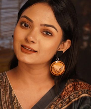 Pallavi Wooden Earrings