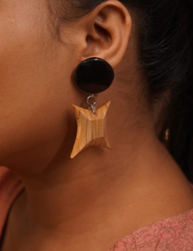 Pankhuri Wooden Earrings