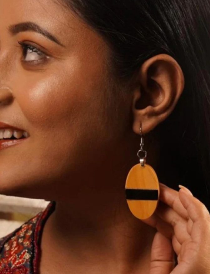 Sudha Wooden Earrings