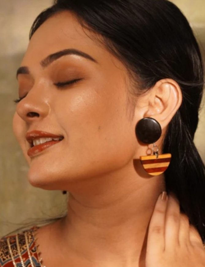 Udita Wooden Earrings