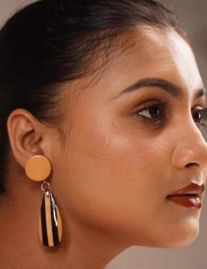 Vanishri Wooden Earrings