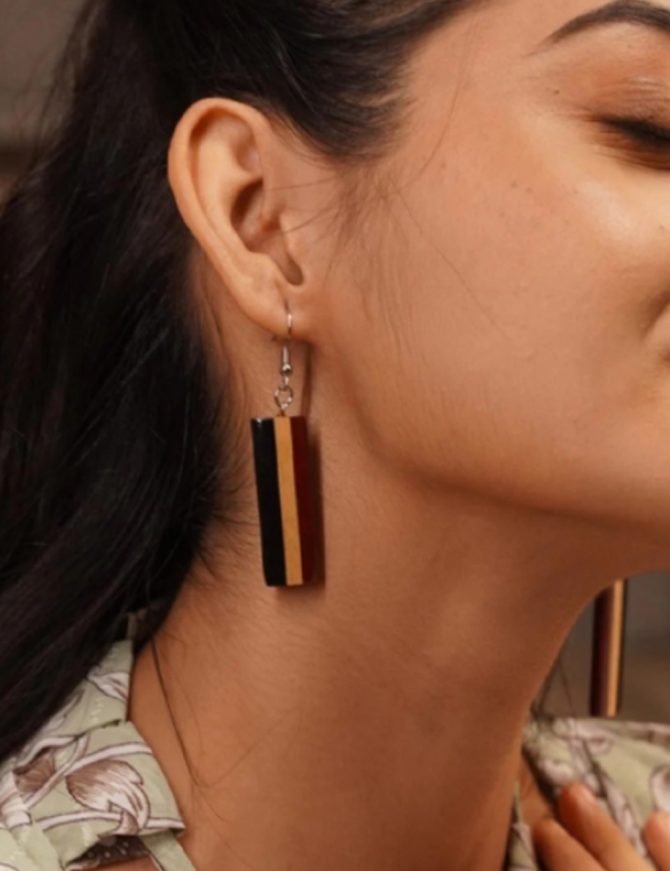 Vedika Wooden Earrings