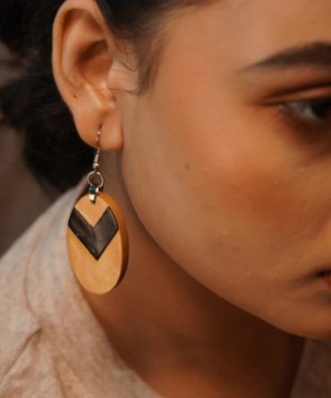 Vrinda Wooden Earrings