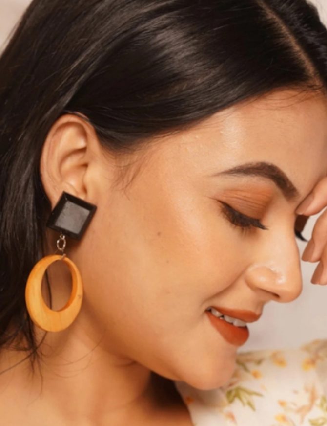 Vritika Wooden Earrings
