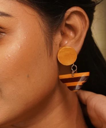 Vritti Wooden Earrings